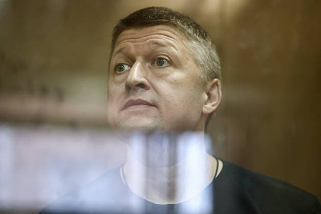 RUSSIA, MOSCOW - JULY 27, 2026: Businessman Sergei Borodin appears for a hearing at Simonovsky District Court on bribery charges. Borodin is a subject of a criminal investigation against Russia s former defence minister Timur Ivanov. The court found Borodin guilty and sentenced him to 8 years in prison. Mikhail Tereshchenko TASS  95531989