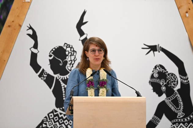 Verena SCHAEFFER, Schäffer, Ministerin fuer Kinder, Jugend, Familie, Gleichstellung, Flucht und Integration des Landes Nordrhein-Westfalen bei ihrer Rede Hinduistisches Tempelfest in Hamm, Sri Kamadchi Ampal Tempels in Hamm-Uentrop, 26.07.2026