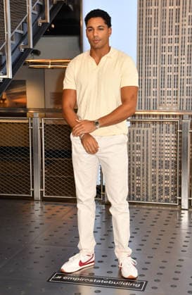 NEW YORK, NY - JULY 27: Michael Evans Behling at the Empire State Building to Celebrate the Final Season of ˜All American™ on the CW on July 27, 2026 in New York City. Copyright: xmpi099 MediaPunchx
