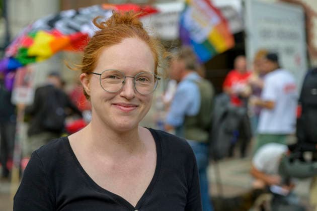 27.07.2026,Pressetermin, Demoaufruf Es reicht Friedensplatz Dortmund Johanna Robakowski, Kreisspecherin Die Linke aus Dortmund ist Versammlungsleiterin Dortmund Friedensplatz Dortmund NRW Deutschland *** July 27, 2026, Press Event, Call for a Demonstration: Enough Is Enough at Friedensplatz, Dortmund; Johanna Robakowski, district spokesperson for Die Linke in Dortmund, will chair the rally; Dortmund, Friedensplatz, Dortmund, North Rhine-Westphalia, Germany