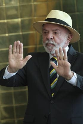 South Korean President Lee Jae Myung visits Brazil BRASILIA, BRAZIL - JUL 27: Brazilian President Luiz Inacio Lula da Silva attends a joint press statement with South Korean President Lee Jae Myung (not pictured) at the Alvorada Palace in Brasilia, Brazil, July 27, 2026. Mateus Bonomi Anadolu Brasilia Brazil. Editorial use only. Please get in touch for any other usage.  Copyright: x2026xAnadoluxMateusxBonomix