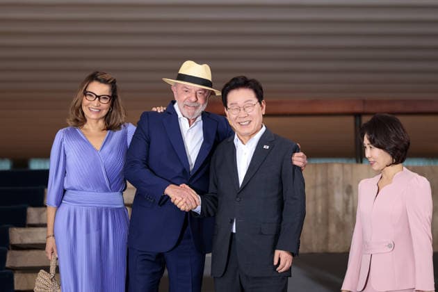 BRASiLIA, DF - 27.07.2026: LULA E LEE JAE MYUNG COREIA DO SUL - At the invitation of President Lula, the President of South Korea, Lee Jae-Myung, is participating in a reception in his honor at the Itamaraty Palace, on the occasion of his state visit to Brazil, in Brasilia, DF. x2990520x  WagnerxAraujo