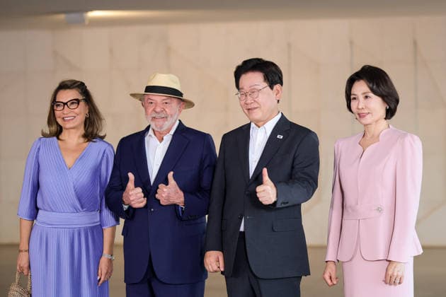 BRASiLIA, DF - 27.07.2026: LULA E LEE JAE MYUNG COREIA DO SUL - At the invitation of President Lula, the President of South Korea, Lee Jae-Myung, is participating in a reception in his honor at the Itamaraty Palace, on the occasion of his state visit to Brazil, in Brasilia, DF. x2990527x  WagnerxAraujo