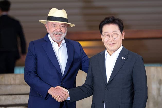 BRASiLIA, DF - 27.07.2026: LULA E LEE JAE MYUNG COREIA DO SUL - At the invitation of President Lula, the President of South Korea, Lee Jae-Myung, is participating in a reception in his honor at the Itamaraty Palace, on the occasion of his state visit to Brazil, in Brasilia, DF. x2990528x  WagnerxAraujo
