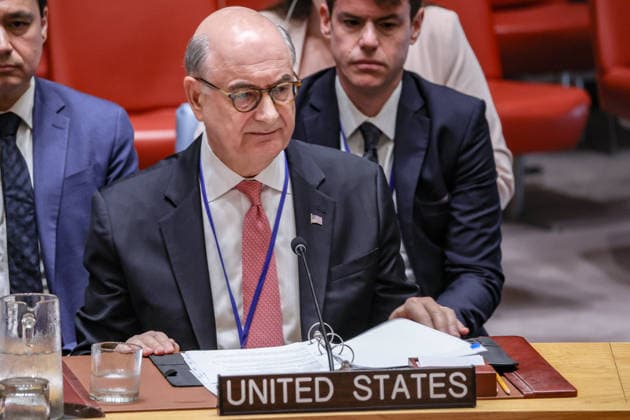 July 27, 2026, New York, New York, United States: DAN NEGREA, United States Representative on the United Nations Economic and Social Council and Alternate Representative to the United Nations General Assembly, during a United Nations Security Council meeting on Russian attacks on civilian cargo vessels and port infrastructure in UkraineÃ¢â‚¬â ¢s Black Sea maritime corridor. New York United States  - ZUMAo116 20260727_znp_o116_008 Copyright: xBiancaxOterox