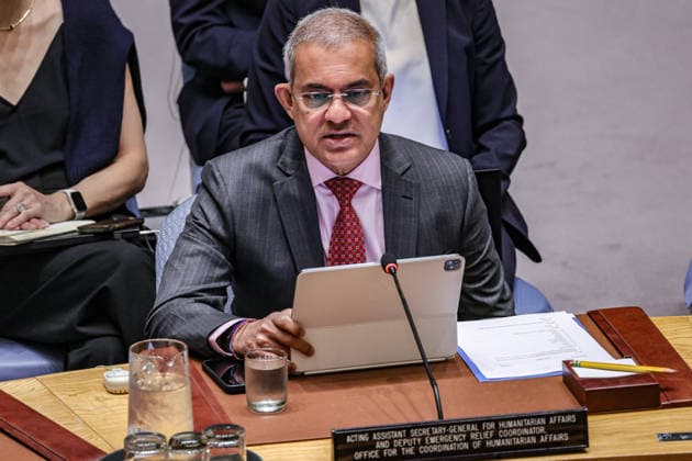 July 27, 2026, New York, New York, United States: INDRIKA RATWATTE, Acting Assistant Secretary-General for Humanitarian Affairs and Deputy Emergency Relief Coordinator (OCHA), speaks at the United Nations Security Council during an emergency meeting on Russian attacks on civilian cargo vessels and port infrastructure in UkraineÃ¢â‚¬â ¢s Black Sea maritime corridor. Ratwatte warned that the attacks were placing civilian seafarers at risk, disrupting grain exports and commercial shipping, and worsening humanitarian needs while threatening global food security. New York United States  - ZUMAo116 20260727_znp_o116_009 Copyright: xBiancaxOterox