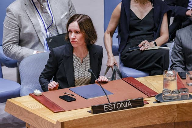 July 27, 2026, New York, New York, United States: KATRI LOHMUS, Deputy Permanent Representative of Estonia to the United Nations, attends on behalf of the Baltic States a United Nations Security Council meeting on Russian attacks on civilian cargo vessels and port infrastructure in UkraineÃ¢â‚¬â ¢s Black Sea maritime corridor. Lohmus condemned RussiaÃ¢â‚¬â ¢s attacks on grain-carrying civilian vessels, saying they had killed and injured international crew members, disrupted UkraineÃ¢â‚¬â ¢s maritime export corridor and increased the risk of hunger across Africa, Asia and the Middle East. New York United States  - ZUMAo116 20260727_znp_o116_029 Copyright: xBiancaxOterox