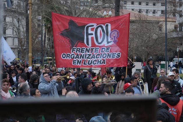 Demonstrators protest IMF chief Kristalina Georgieva s visit to Argentina BUENOS AIRES, ARGENTINA - JULY 27: Demonstrators protest against the visit of International Monetary Fund (IMF) Managing Director Kristalina Georgieva in Buenos Aires, Argentina, on July 27, 2026. During her visit, Georgieva holds talks with Argentina s Economy Minister Luis Caputo to review compliance with economic targets and the status of the country s debt agreement with the IMF, before meeting President Javier Milei amid a heavy police presence and street protests opposing the IMF s role in the country. Luciano Gonzalez Anadolu Buenos Aires Argentina. Editorial use only. Please get in touch for any other usage.  Copyright: x2026xAnadoluxLucianoxGonzalezx