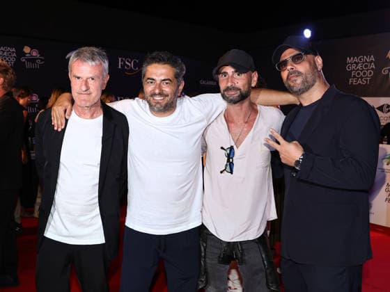 IPA87054072 - Soverato (CZ), 23rd edition of the Magna Graecia Film Festival - Third night. Pictured: Renato De Maria, Gianvito Casadonte, Giuliano and Marco D Amore  Copyright: xMarcoxProvvisionatox xMarcoxProvvisionatox 87054072