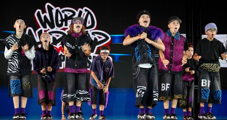 July 27,, 2026 - Phoenix, Arizona, USA - Elektro Kidz from the USA competes in the Junior Division (age 12 and under) at Hip Hop International s 25th Annual World Hip Hop Dance Championships. Dancers from more than 55 countries are competing this year for prizes and world-wide street dance bragging rights. Phoenix USA  - ZUMAce6_ 20260727_zaf_ce6_018 Copyright: xBrianxCahnx