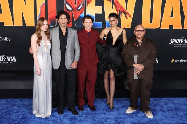 Premiere Of Spider-Man: Brand New Day HOLLYWOOD, CALIFORNIA - JULY 27: Sadie Sink, Jon Bernthal, Tom Holland, Zendaya and Jacob Batalond at the Los Angeles Premiere Of Spider-Man: Brand New Day at Dolby Theatre on July 27, 2026 in Hollywood, California. Credit: AdMedia EDITORIAL USE ONLY  Copyright: xx AdMediax admphotosthree007781