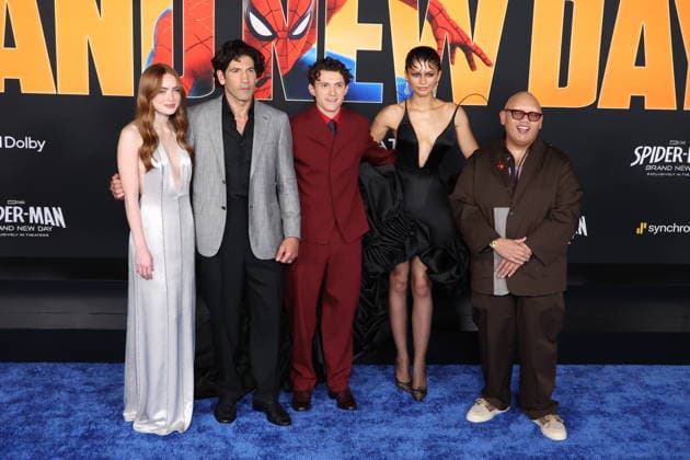 Premiere Of Spider-Man: Brand New Day HOLLYWOOD, CALIFORNIA - JULY 27: Sadie Sink, Jon Bernthal, Tom Holland, Zendaya and Jacob Batalond at the Los Angeles Premiere Of Spider-Man: Brand New Day at Dolby Theatre on July 27, 2026 in Hollywood, California. Credit: AdMedia EDITORIAL USE ONLY  Copyright: xx AdMediax admphotosthree007760