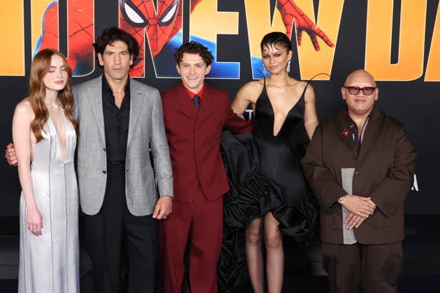 Premiere Of Spider-Man: Brand New Day HOLLYWOOD, CALIFORNIA - JULY 27: Sadie Sink, Jon Bernthal, Tom Holland, Zendaya and Jacob Batalond at the Los Angeles Premiere Of Spider-Man: Brand New Day at Dolby Theatre on July 27, 2026 in Hollywood, California. Credit: AdMedia EDITORIAL USE ONLY  Copyright: xx AdMediax admphotosthree007788
