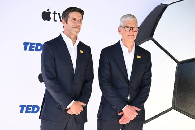 John Ternus, Tim Cook at arrivals for TED LASSO Season 4 Premiere, Academy Museum of Motion Pictures, Los Angeles, CA, July 27, 2026. Photo By: Michael Mattes Everett Collection TED LASSO Season 4 Premiere PUBLICATIONXNOTxINxCANxCHNxFRAxITAxJPNxNORxPOLxRUSxESPxUKxUSA