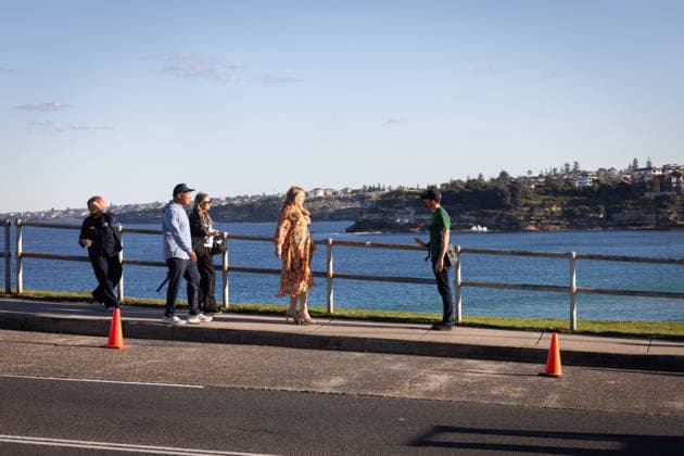 JENNIFER COOLIDGE, Jennifer Coolidge in Bondi for a stunt in Sydney, Tuesday, July 28, 2026. ( NO ARCHIVING SYDNEY NEW SOUTH WALES AUSTRALIA  Copyright: xNADIRxKINANIx 20260728198559333509