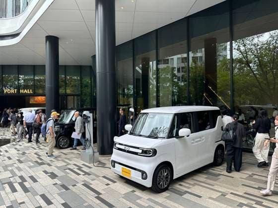 TOKYO, JAPAN - JULY 28: A BYD Racco electric mini-car is displayed during a launch event on July 28, 2026 in Tokyo, Japan. BYD takes on Japan s minicar market with its Racco electric K-Car, priced between 2.145 million and 2.497 million yen.  Copyright: xVCGx 111656807527