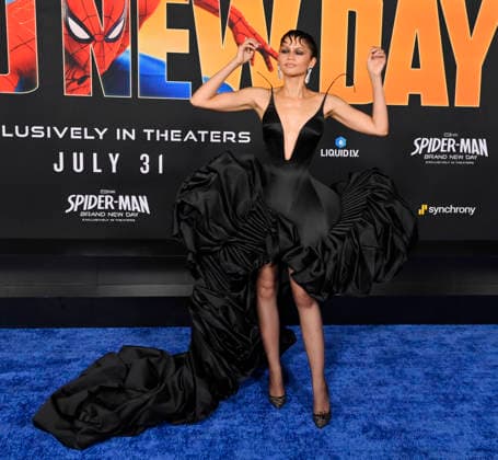 Cast member Zendaya attends the premiere of Columbia Pictures sci-fi fantasy motion picture Spider-Man: Brand New Day at the Dolby Theatre in the Hollywood section of Los Angeles on Monday, July 27, 2026. Storyline: A forgotten Peter Parker lives alone as a full-time Spider-Man until mounting pressure triggers a dangerous change and a powerful new enemy emerges.  LAP20260727804 JIMxRUYMEN