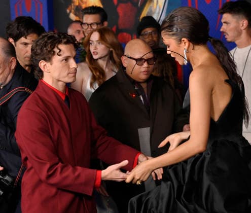 Cast members Tom Holland (L) and, Zendaya attend the premiere of Columbia Pictures sci-fi fantasy motion picture Spider-Man: Brand New Day at the Dolby Theatre in the Hollywood section of Los Angeles on Monday, July 27, 2026. Storyline: A forgotten Peter Parker lives alone as a full-time Spider-Man until mounting pressure triggers a dangerous change and a powerful new enemy emerges.  LAP20260727809 JIMxRUYMEN