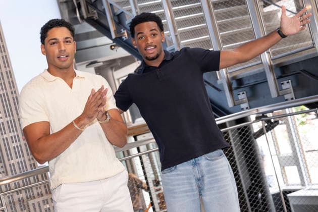 July 27, 2026, New York, New York, USA: MICHAEL EVANS BEHLING and NATHANIEL LOGAN MCINTYRE visit the Empire State Building in New York to celebrate the eighth and final season of All American on the CW. 28 July 2026 New York USA  - ZUMAa265 20260727_zep_a265_022 Copyright: xEricxAcquayex