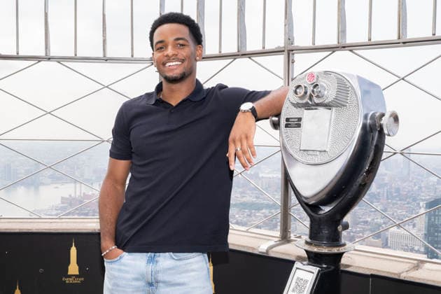 July 27, 2026, New York, New York, USA: NATHANIEL LOGAN MCINTYRE visits the Empire State Building in New York to celebrate the eighth and final season of All American on the CW. 28 July 2026 New York USA  - ZUMAa265 20260727_zep_a265_064 Copyright: xEricxAcquayex