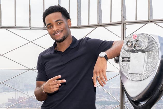 July 27, 2026, New York, New York, USA: NATHANIEL LOGAN MCINTYRE visits the Empire State Building in New York to celebrate the eighth and final season of All American on the CW. 28 July 2026 New York USA  - ZUMAa265 20260727_zep_a265_065 Copyright: xEricxAcquayex