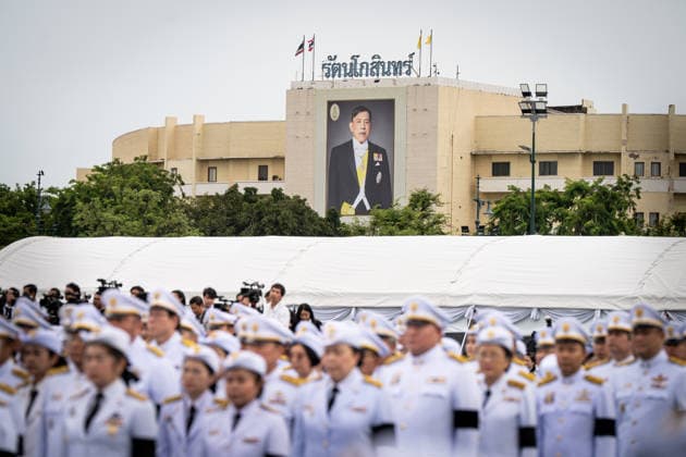 Thailand marks King Maha Vajiralongkorn s 74th birthday with ceremony in Bangkok BANGKOK, THAILAND - JULY 28: Thai officials attend a ceremony marking the 74th birthday of Thailand s King Maha Vajiralongkorn (Rama X) at Sanam Luang in Bangkok, Thailand, on July 28, 2026. Matt Hunt Anadolu Bangkok Thailand. Editorial use only. Please get in touch for any other usage.  Copyright: x2026xAnadoluxMattxHuntx