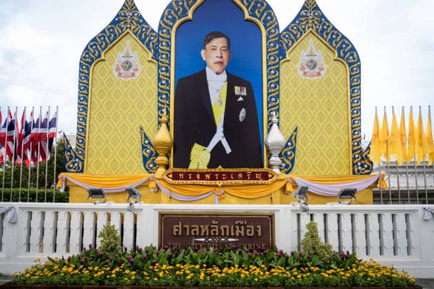 Thai King Maha Vajiralongkorn s 74th birthday BANGKOK, THAILAND - JULY 28: A portrait of Thailand King Maha Vajiralongkorn (Rama X) on the City Pillar Shrine during 74th birthday ceremony at Sanam Luang in Bangkok, Thailand on July 28, 2026. Matt Hunt Anadolu Bangkok Thailand. Editorial use only. Please get in touch for any other usage.  Copyright: x2026xAnadoluxMattxHuntx