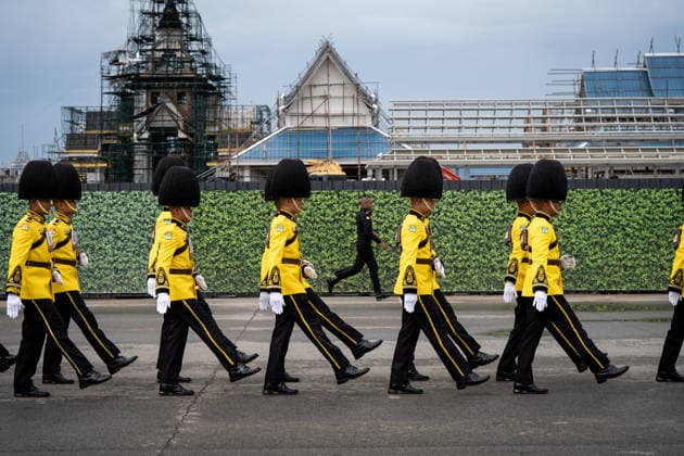 Thai King Maha Vajiralongkorn s 74th birthday BANGKOK, THAILAND - JULY 28: Members of the King s Guard Ceremonial Artillery Unit prepare to fire cannons during a ceremony honoring Thailand King Maha Vajiralongkorn (Rama X) for his 74th birthday at Sanam Luang in Bangkok, Thailand on July 28, 2026. Matt Hunt Anadolu Bangkok Thailand. Editorial use only. Please get in touch for any other usage.  Copyright: x2026xAnadoluxMattxHuntx