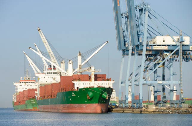 Djibouti, port, Red Sea DJIBOUTI port, ethiopian freight ships MV Gibe