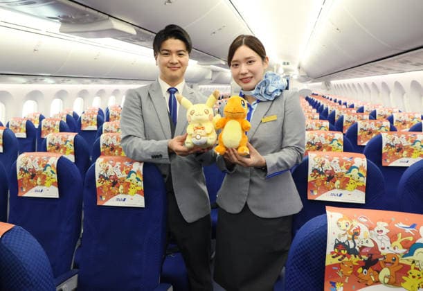 July 28, 2026, Tokyo, Japan - Japan s largest air carrier All Nippon Airways (ANA) displays the special designed aircraft with Pokemon characters Red Pokemon Jet to mark the 30th annivrersary of the partnership of ANA and Pokemon at the ANA hangar near the Haneda airport in Tokyo on Tuesday, July 28, 2026. ANA will start domestic flight services of Red Pokemon Jet from July 29. (photo by Yoshio Tsunoda AFLO)  aflo_339375450