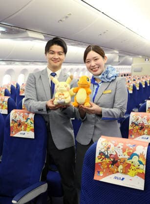 July 28, 2026, Tokyo, Japan - Japan s largest air carrier All Nippon Airways (ANA) displays the special designed aircraft with Pokemon characters Red Pokemon Jet to mark the 30th annivrersary of the partnership of ANA and Pokemon at the ANA hangar near the Haneda airport in Tokyo on Tuesday, July 28, 2026. ANA will start domestic flight services of Red Pokemon Jet from July 29. (photo by Yoshio Tsunoda AFLO)  aflo_339375451