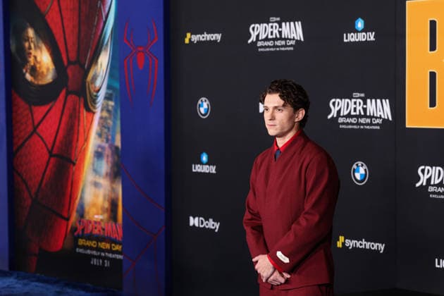 Los Angeles Premiere Of Columbia Pictures Spider-Man: Brand New Day HOLLYWOOD, LOS ANGELES, CALIFORNIA, USA - JULY 27: Tom Holland wearing custom Jacquemus, styled by Crystalle Cox arrives at the Los Angeles Premiere Of Columbia Pictures Spider-Man: Brand New Day held at the Dolby Theatre at Ovation Hollywood on July 27, 2026 in Hollywood, Los Angeles, California, United States. Hollywood Dolby Theatre at Ovation Hollywood California United States Copyright: xXavierxCollin ImagexPressxAgencyx