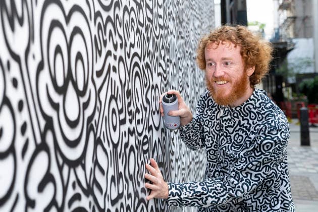July 28, 2026, London, London, UK: LONDON, UK. A giant mural in St JamesÃ¢â‚¬â ¢s Market. Art of London launches Mr DoodleÃ¢â‚¬â ¢s Doodle Discovery, a free art trail featuring a live doodling workshop and five specially commissioned sculptures across LondonÃ¢â‚¬â ¢s West End by internationally acclaimed artist Sam Cox, known professionally as Mr Doodle (pictured). The public art experience is on display until 30 August 2026. London UK  - ZUMAl94_ 20260728_zaf_l94_018 Copyright: xStephenxChungx