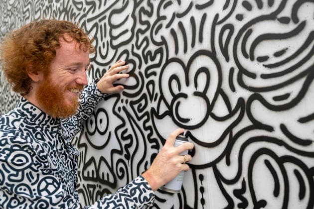 July 28, 2026, London, London, UK: LONDON, UK. A giant mural in St JamesÃ¢â‚¬â ¢s Market. Art of London launches Mr DoodleÃ¢â‚¬â ¢s Doodle Discovery, a free art trail featuring a live doodling workshop and five specially commissioned sculptures across LondonÃ¢â‚¬â ¢s West End by internationally acclaimed artist Sam Cox, known professionally as Mr Doodle (pictured). The public art experience is on display until 30 August 2026. London UK  - ZUMAl94_ 20260728_zaf_l94_020 Copyright: xStephenxChungx