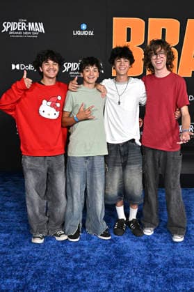 Dylan Trueblood, Mason Trueblood, Ethan Trueblood und Cameron Trueblood von Trueblood bei der Premiere des Kinofilms Spider-Man: Brand New Day im Dolby Theatre. Los Angeles, 27.07.2026 *** Dylan Trueblood, Mason Trueblood, Ethan Trueblood, and Cameron Trueblood of Trueblood at the premiere of the movie *Spider-Man: Brand New Day* at the Dolby Theatre in Los Angeles on July 27, 2026 Foto:xD.xStarbuckx xFuturexImagex spider_man_6819