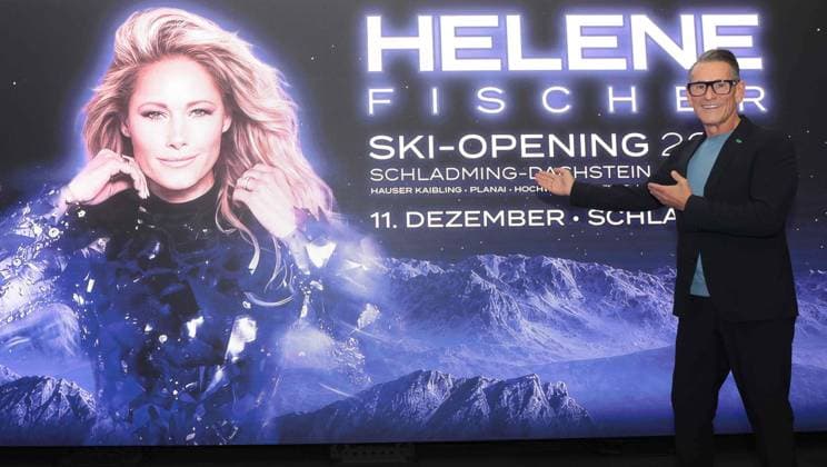 28.07.2026, Schladming, AUT, Unterwegs in Steiermark, Pressekonferenz, PK, SkiOpening 2026, Bekanntgabe LiveAct, Helene Fischer, im Bild Veranstalter, Klaus Leutgeb, Leutgebentertainment, *** July 28, 2026, Schladming, Austria, On the Road in Styria, Press Conference, SkiOpening 2026, Live Act Announcement, Helene Fischer, Pictured: Event Organizer Klaus Leutgeb, Leutgeb Entertainment,