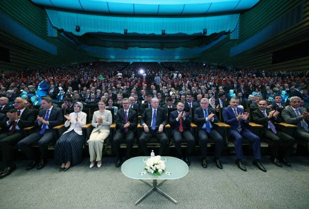 Turkish President Recep Tayyip Erdogan ANKARA, TURKIYE - JULY 28: (----EDITORIAL USE ONLY - MANDATORY CREDIT - TURKISH PRESIDENCY MURAT CETINMUHURDAR HANDOUT - NO MARKETING NO ADVERTISING CAMPAIGNS - DISTRIBUTED AS A SERVICE TO CLIENTS----) Turkish President Recep Tayyip Erdogan attends the 2nd Communications Council at ATO Congresium in Ankara, Turkiye on July 28, 2026. TUR Presidency Murat Cetinmuhurdar Anadolu Ankara Turkey. Editorial use only. Please get in touch for any other usage.  Copyright: x2026xAnadoluxTURxPresidency MuratxCetinmuhurdarx