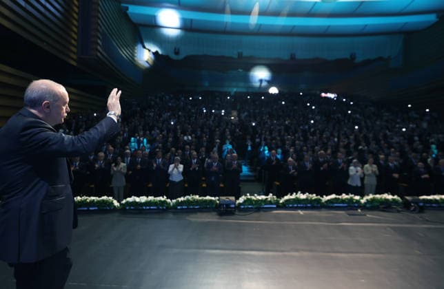 Turkish President Recep Tayyip Erdogan ANKARA, TURKIYE - JULY 28: (----EDITORIAL USE ONLY - MANDATORY CREDIT - TURKISH PRESIDENCY MURAT CETINMUHURDAR HANDOUT - NO MARKETING NO ADVERTISING CAMPAIGNS - DISTRIBUTED AS A SERVICE TO CLIENTS----) Turkish President Recep Tayyip Erdogan attends the 2nd Communications Council at ATO Congresium in Ankara, Turkiye on July 28, 2026. TUR Presidency Murat Cetinmuhurdar Anadolu Ankara Turkey. Editorial use only. Please get in touch for any other usage.  Copyright: x2026xAnadoluxTURxPresidency MuratxCetinmuhurdarx