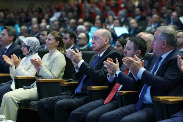 Turkish President Recep Tayyip Erdogan ANKARA, TURKIYE - JULY 28: (----EDITORIAL USE ONLY - MANDATORY CREDIT - TURKISH PRESIDENCY MUSTAFA KAMACI HANDOUT - NO MARKETING NO ADVERTISING CAMPAIGNS - DISTRIBUTED AS A SERVICE TO CLIENTS----) Turkish President Recep Tayyip Erdogan attends the 2nd Communications Council at ATO Congresium in Ankara, Turkiye on July 28, 2026. TUR Presidency Mustafa Kamaci Anadolu Ankara Turkey. Editorial use only. Please get in touch for any other usage.  Copyright: x2026xAnadoluxTURxPresidencyx xMustafaxKamacix