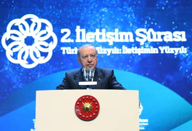 Turkish President Recep Tayyip Erdogan ANKARA, TURKIYE - JULY 28: (----EDITORIAL USE ONLY - MANDATORY CREDIT - TURKISH PRESIDENCY MUSTAFA KAMACI HANDOUT - NO MARKETING NO ADVERTISING CAMPAIGNS - DISTRIBUTED AS A SERVICE TO CLIENTS----) Turkish President Recep Tayyip Erdogan makes a speech during the 2nd Communications Council at ATO Congresium in Ankara, Turkiye on July 28, 2026. TUR Presidency Mustafa Kamaci Anadolu Ankara Turkey. Editorial use only. Please get in touch for any other usage.  Copyright: x2026xAnadoluxTURxPresidencyx xMustafaxKamacix