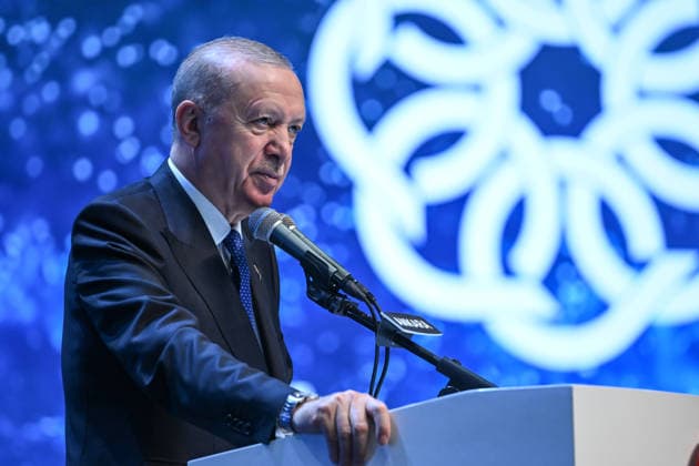Turkish President Recep Tayyip Erdogan ANKARA, TURKIYE - JULY 28: Turkish President Recep Tayyip Erdogan gives a speech as he attends the 2nd Communications Council at ATO Congresium in Ankara, Turkiye on July 28, 2026. Abdullah Guclu Anadolu Ankara Turkey. Editorial use only. Please get in touch for any other usage.  Copyright: x2026xAnadoluxAbdullahxGuclux