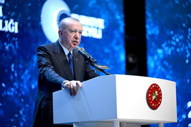 Turkish President Recep Tayyip Erdogan ANKARA, TURKIYE - JULY 28: Turkish President Recep Tayyip Erdogan gives a speech as he attends the 2nd Communications Council at ATO Congresium in Ankara, Turkiye on July 28, 2026. Abdullah Guclu Anadolu Ankara Turkey. Editorial use only. Please get in touch for any other usage.  Copyright: x2026xAnadoluxAbdullahxGuclux