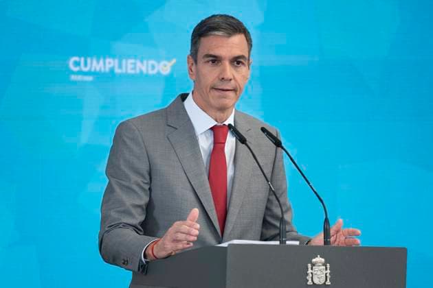July 28, 2026, Madrid, Madrid, Spain: Prime Minister Pedro Sanchez during the press conference, reviewed the political year before the summer recess and presented the periodic accountability report Cumplindo at the Moncloa Complex, on 28 July, 2016 in Madrid, Spain Madrid Spain  - ZUMAs197 20260728_aaa_s197_026 Copyright: xAtilanoxGarciax