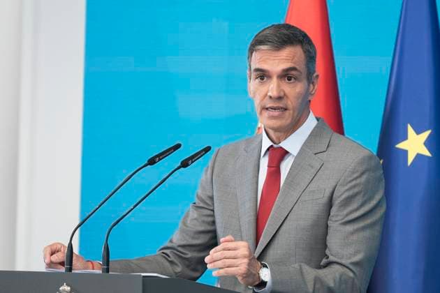 July 28, 2026, Madrid, Madrid, Spain: Prime Minister Pedro Sanchez during the press conference, reviewed the political year before the summer recess and presented the periodic accountability report Cumplindo at the Moncloa Complex, on 28 July, 2016 in Madrid, Spain Madrid Spain - ZUMAs197 20260728_aaa_s197_022 Copyright: xAtilanoxGarciax