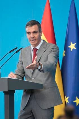 July 28, 2026, Madrid, Madrid, Spain: Prime Minister Pedro Sanchez during the press conference, reviewed the political year before the summer recess and presented the periodic accountability report Cumplindo at the Moncloa Complex, on 28 July, 2016 in Madrid, Spain Madrid Spain  - ZUMAs197 20260728_aaa_s197_031 Copyright: xAtilanoxGarciax