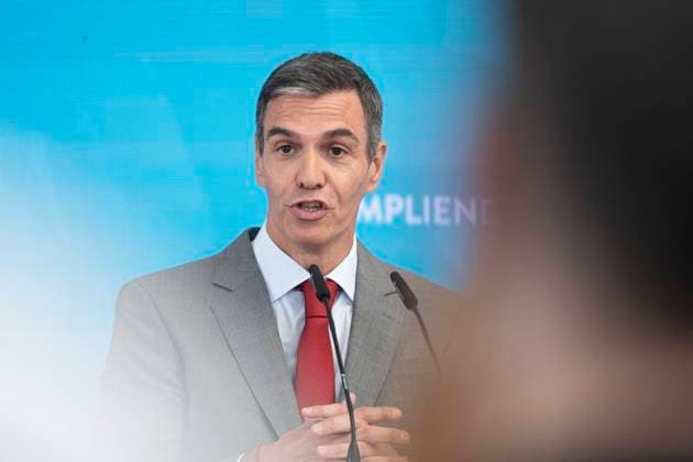 July 28, 2026, Madrid, Madrid, Spain: Prime Minister Pedro Sanchez during the press conference, reviewed the political year before the summer recess and presented the periodic accountability report Cumplindo at the Moncloa Complex, on 28 July, 2016 in Madrid, Spain Madrid Spain  - ZUMAs197 20260728_aaa_s197_046 Copyright: xAtilanoxGarciax