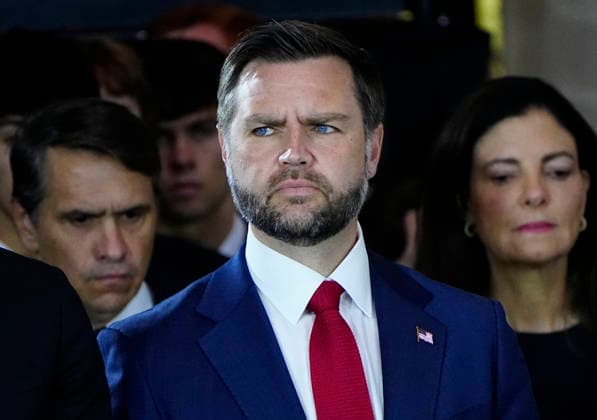 Vice President JD Vance attends a Congressional Tribute to honor the late Sen. Lindsey Graham, R-SC, in the Rotunda of the U.S. Capitol in Washington, DC on Tuesday, July 28, 2026. Graham, who served in Congress for 31 years, died on July 11 at the age of 71.  WAP20260728906 BONNIExCASH