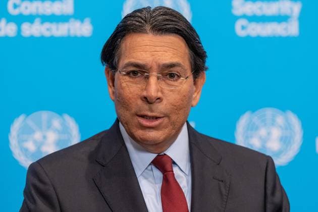 July 28, 2026, New York, New York, USA: Ambassador Danny Danon of Israel speaks to the press ahead of Security Council meeting on The situation in the Middle East, including the Palestinian question: Quarterly Open Debate at UN Headquarters in New York, NY on July 28, 2026. New York USA  - ZUMAr339 20260728_znp_r339_002 Copyright: xLevxRadinx