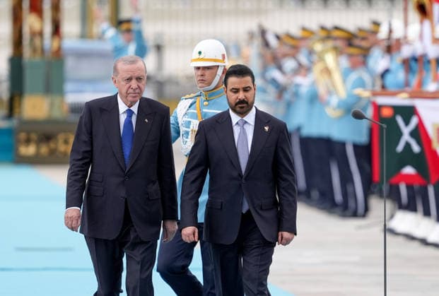 Turkish President Recep Tayyip Erdogan ANKARA, TURKIYE - JULY 28: Turkish President Recep Tayyip Erdogan (L) welcomes Iraqi Prime Minister Ali al-Zaydi (R) with an official ceremony at the Presidential Complex in Ankara, Turkiye, on July 28, 2026. Ercin Erturk Anadolu Ankara Turkey. Editorial use only. Please get in touch for any other usage.  Copyright: x2026xAnadoluxErcinxErturkx