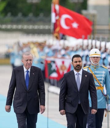Turkish President Recep Tayyip Erdogan ANKARA, TURKIYE - JULY 28: Turkish President Recep Tayyip Erdogan (L) welcomes Iraqi Prime Minister Ali al-Zaydi (C) with an official ceremony at the Presidential Complex in Ankara, Turkiye, on July 28, 2026. Ercin Erturk Anadolu Ankara Turkey. Editorial use only. Please get in touch for any other usage.  Copyright: x2026xAnadoluxErcinxErturkx